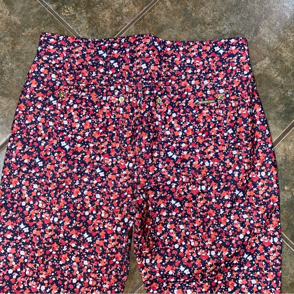 NWOT Michael Kors Floral Ditsy Skinny Jean Stretchy Pants Women’s Size Medium -E - Picture 8 of 12